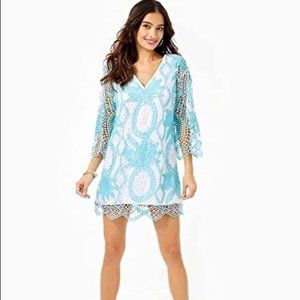 NWT Lilly Pulitzer Blue Lottie Romper - Size 2